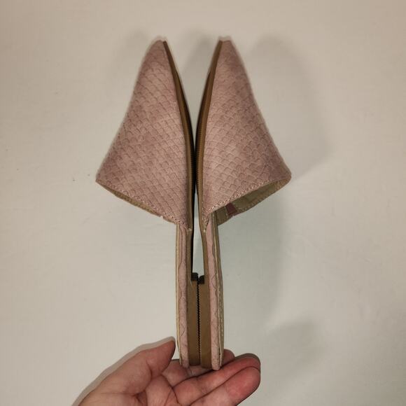 CCOCCI Mule Flats Women 8 ISABELLA Dusty Pink Lilac Textured Mermaid Boho Pastel - Picture 9 of 11